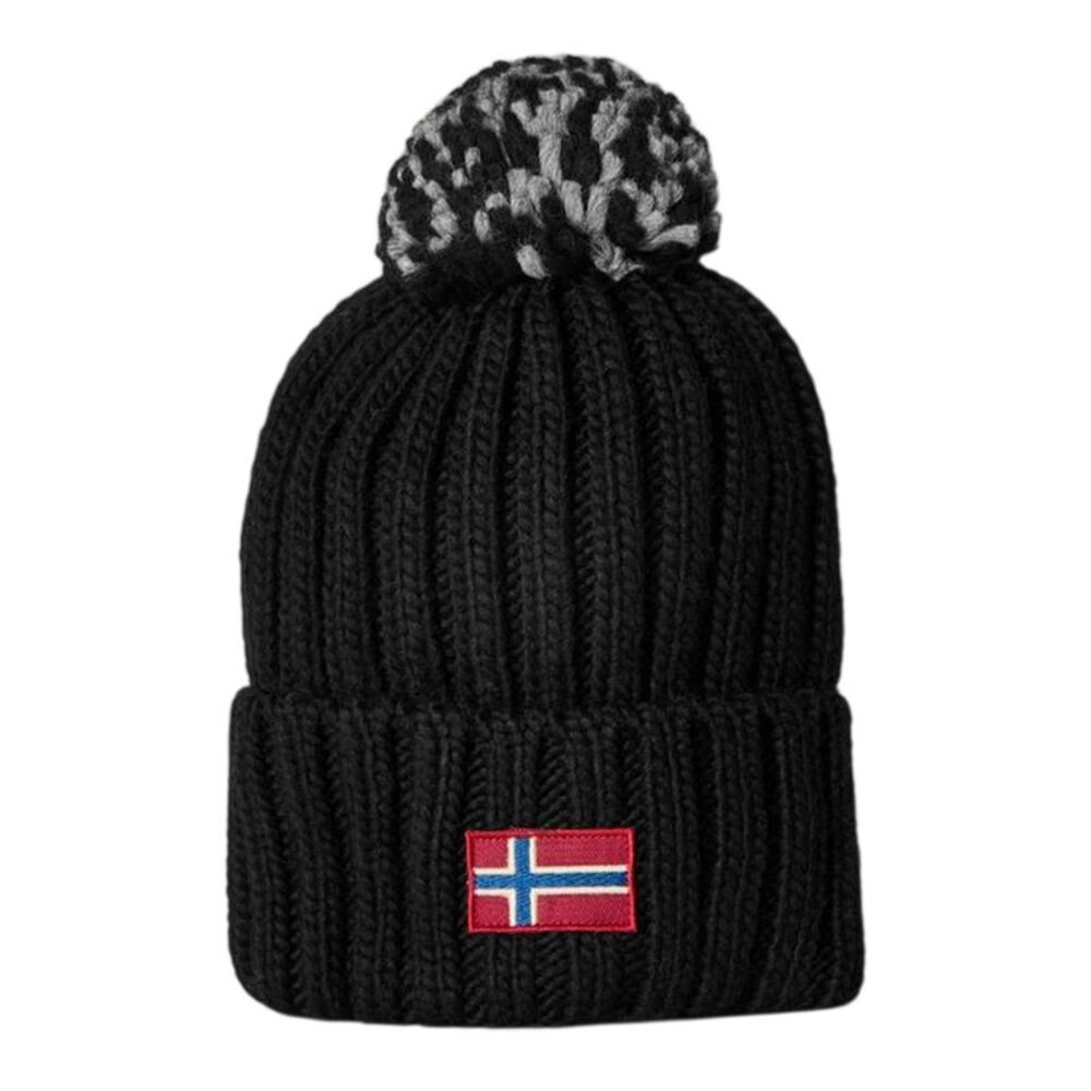 Napapijri Womens/Ladies Semiury Flag Bobble Hat / Black